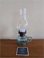 Blue Tinted Glass Tealight Lantern/Shade