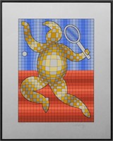 Victor Vasarely Serigraph 'Tennis'