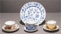3 German Porcelain Cup and Saucer Groups