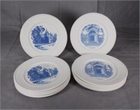 12 Wedgwood Central Congregational Church Plates