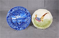 2 19th C. Cabinet Plates