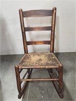 LADDER BACK WOODEN ROCKER