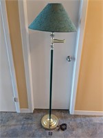 Gold/Green Detail Swivel Floor Lamp
