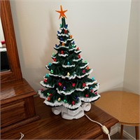 Ceramic Christmas Tree and Base