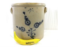 Prim. Stoneware Crock, "W. Roberts Binghamton NY"