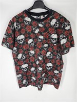 GUC WXYZ Brand Skulls & Roses T-Shirt (Size: L)