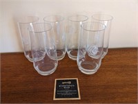 Set of 6 Etched Glass 5" Drinking Glasses
