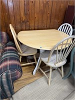 TABLE & 3. CHAIRS - NEEDS  PAINT