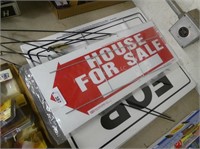 4 For Sale signs and 2 wreath stands