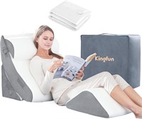 Kingfun 4pc Orthopedic Bed Wedge Pillow Set
