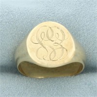 Vintage Signet Ring in 14k Yellow Gold