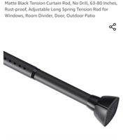 Tension Curtain Rod, 63" - 80", Matte