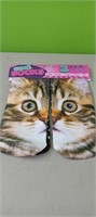 2 pair Ladies 6-10  cat socks