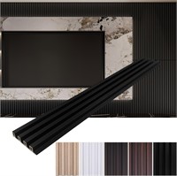 Yutianli 12pk 3D WPC Slat Wall Panel  Black