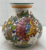 8in - ceramic vase  numbered and signed