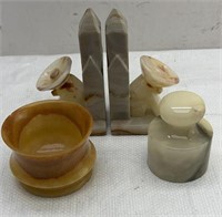 Marble - bowl/paper weight/bookshelf ends