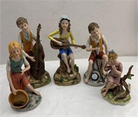 5/7in japan ceramic figures