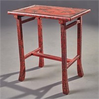 Red Lacquer Side Table