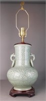 Chinese Celadon Vase Table Lamp