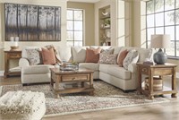 Ashley 192 Amici Linen 3 pc Designer Sectional