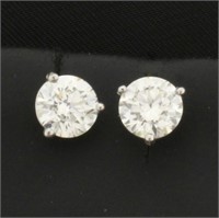 2ct GIA Certified Diamond Stud Earrings in Platinu