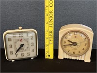 Two Vintage Alarm Clocks Celluloid