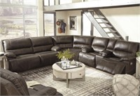 Ashley Ricmen LEATHER PWR Reclining Sectional