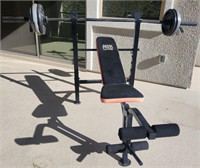 J - WEIGHT LIFTING BENCH  WITH BARBELL(M62)