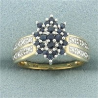 Sapphire and Diamond Ring in 10k Yellow Gold