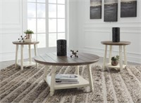 ASHLEY BOLANBROOK 3-PIECE COUNTRY CHIC TABLE SET