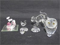 LOT OF 8 SWAROVSKI LOOK ALIKE CRYSTAL FIGURES