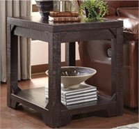 ASHLEY ROGNESS RUSTIC BROWN END TABLE
