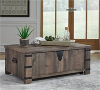 Ashley Hollum Lift-Top Rustic Brown Coffee Table
