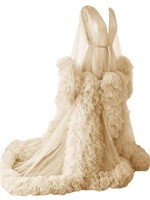 Puffy Tulle Robe Maternity Dress for Photoshoot Lo