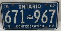 Ontario confederation plate