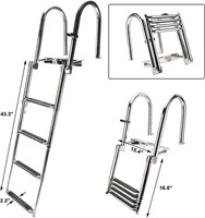NovelBee 4-Step Boat Ladder  Stainless Steel