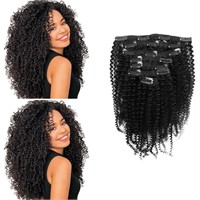 3C Clip in Hair Extensions Real Human Hair Curly f