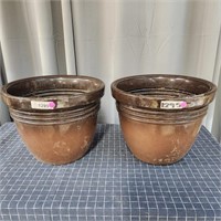 YD 2pc Brown Planters 12x16"