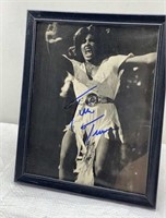 9x11in - framed  photo autographed by Tina