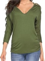 NEW Elesol Women's V-Neck Cut Out 3/4 Sleeve