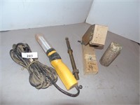 Trouble Light, Brass Threaded Rod, Hole Punch,