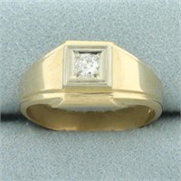 Mens Vintage Old European Cut Diamond Statement Ri