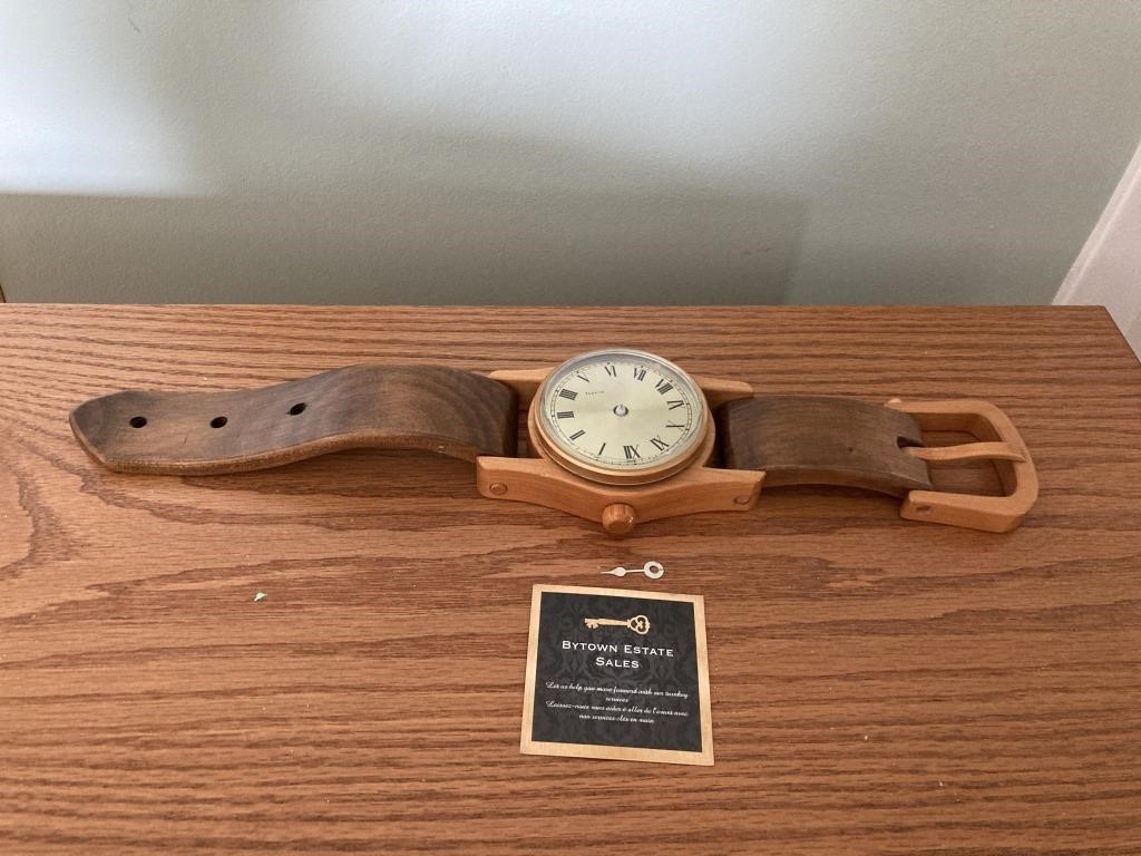 Real Wood Watch Style Clock