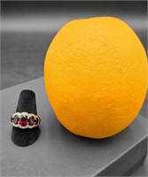 WOW-5 Pyrope Garnet stone and diamond ring,  gold