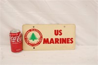 US Marines Card Board License Plate