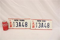 Pair of New York DSP Licenses Plates