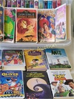 lot of 34 vtg disney VHS tapes rare one's too!