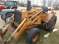 Case 480C diesel - starts/runs - tractor backhoe w