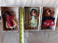 lot of 3 Wee Dolls Storybook By Nancy Ann W/Boxes