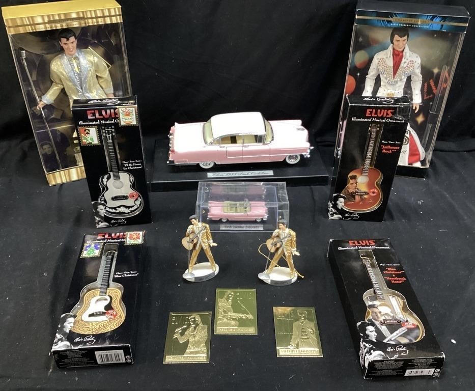 ELVIS PRESLEY COLLECTION, PINK CADDY, DOLLS,